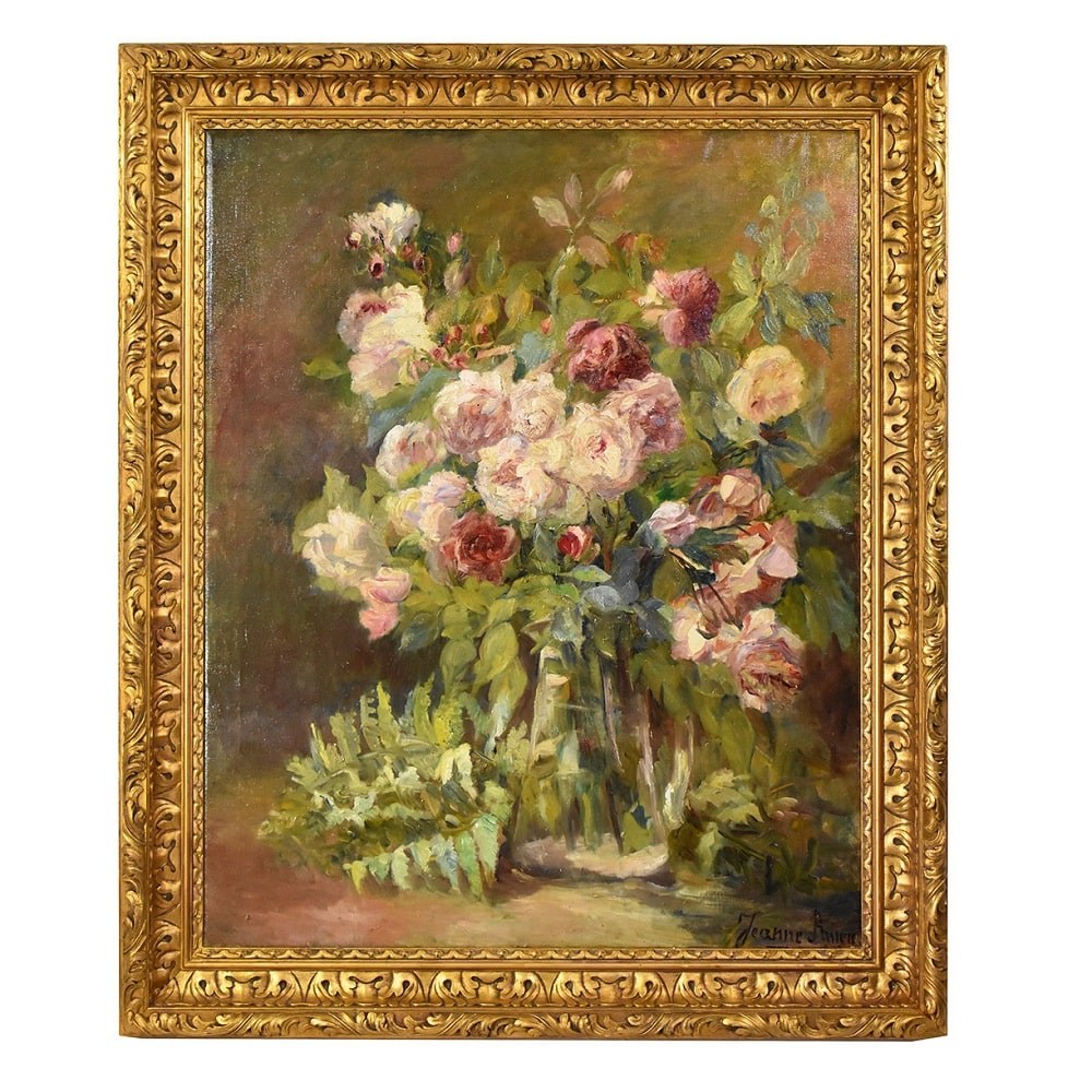 QF612 1 antique roses floral painting flower oil painting still life XIX.jpg